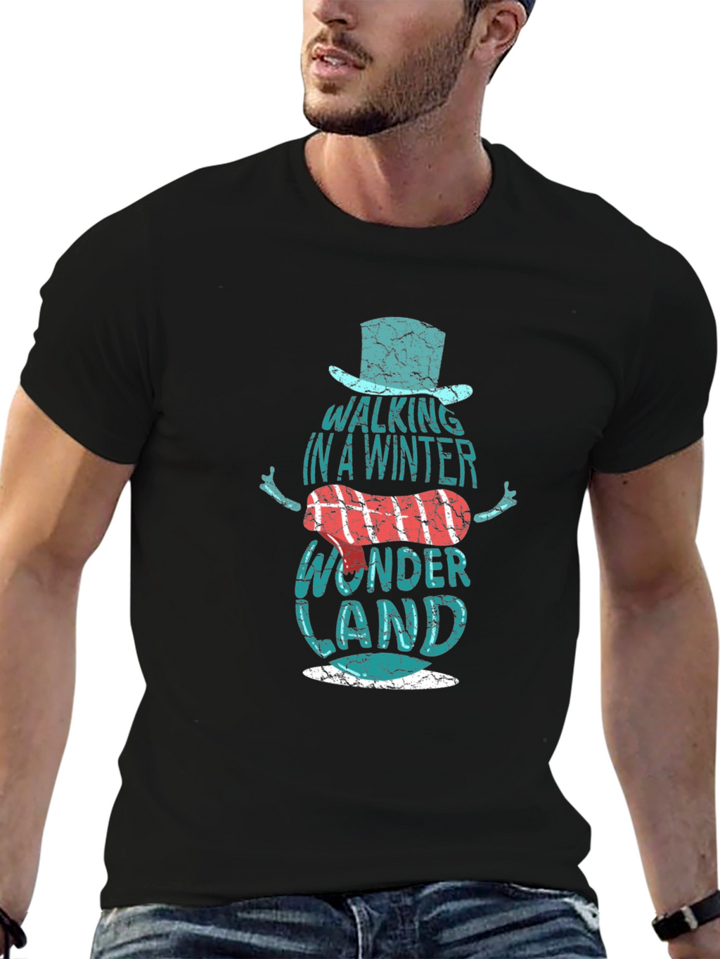 Winter Wonderland Snowman Graphic T-Shirt