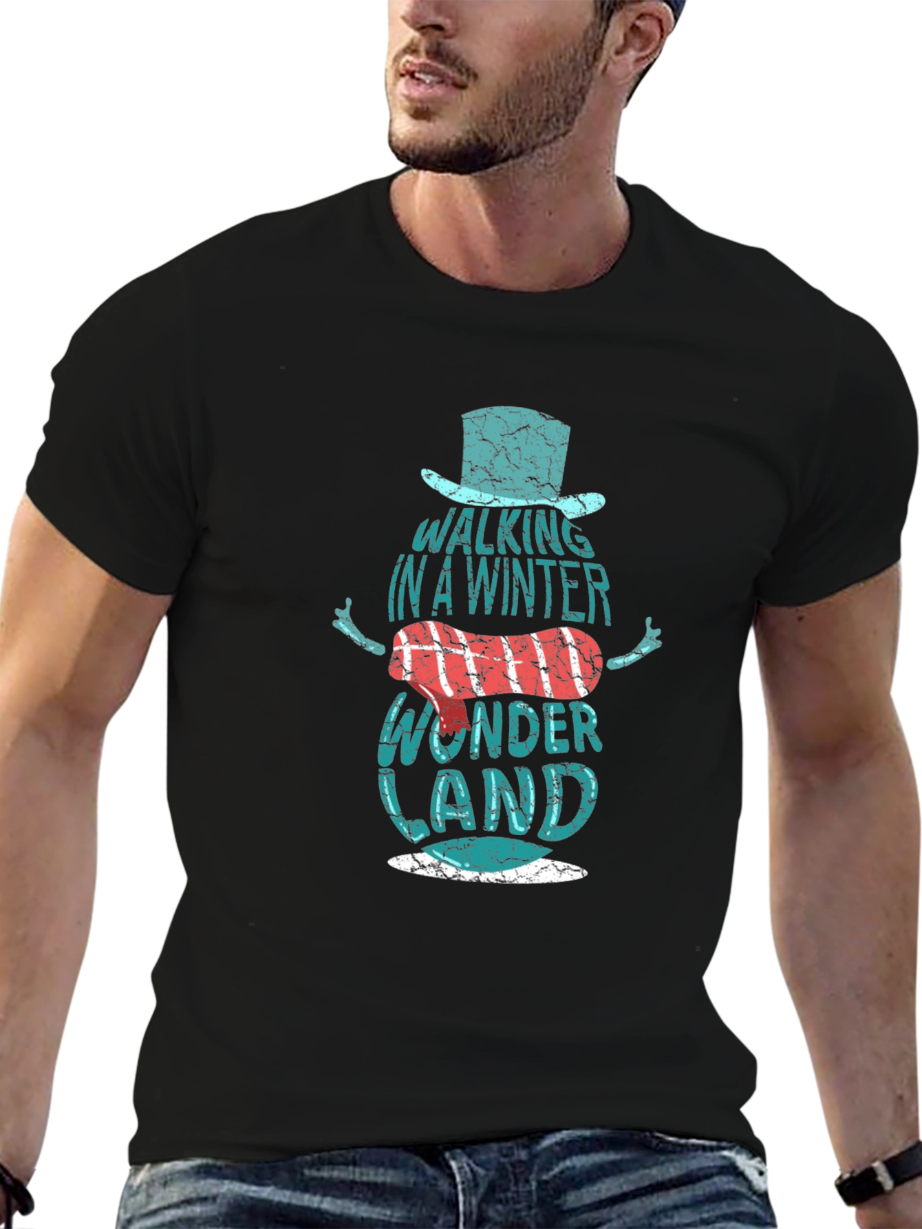 Winter Wonderland Snowman Graphic T-Shirt