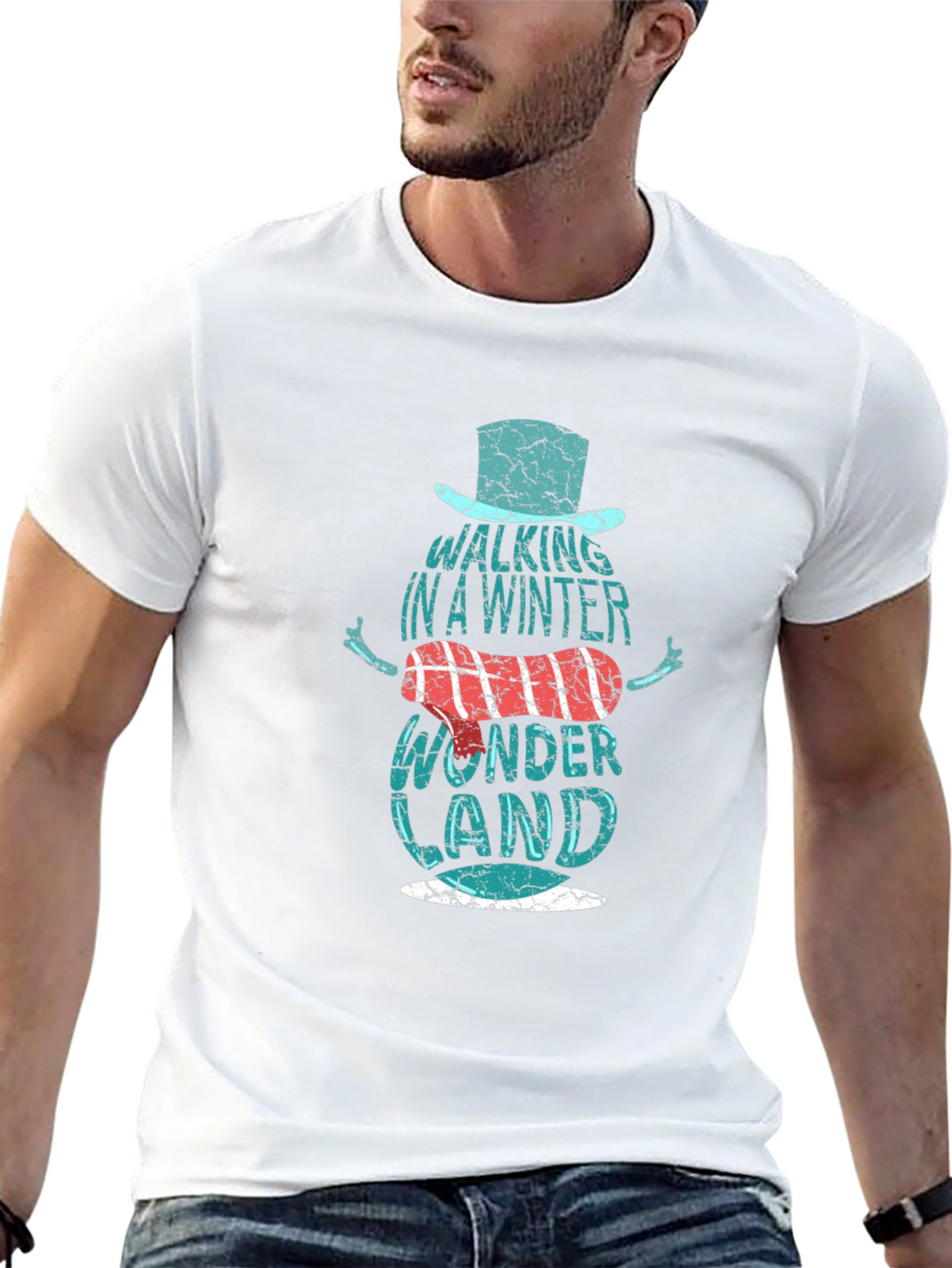 Winter Wonderland Snowman Graphic T-Shirt