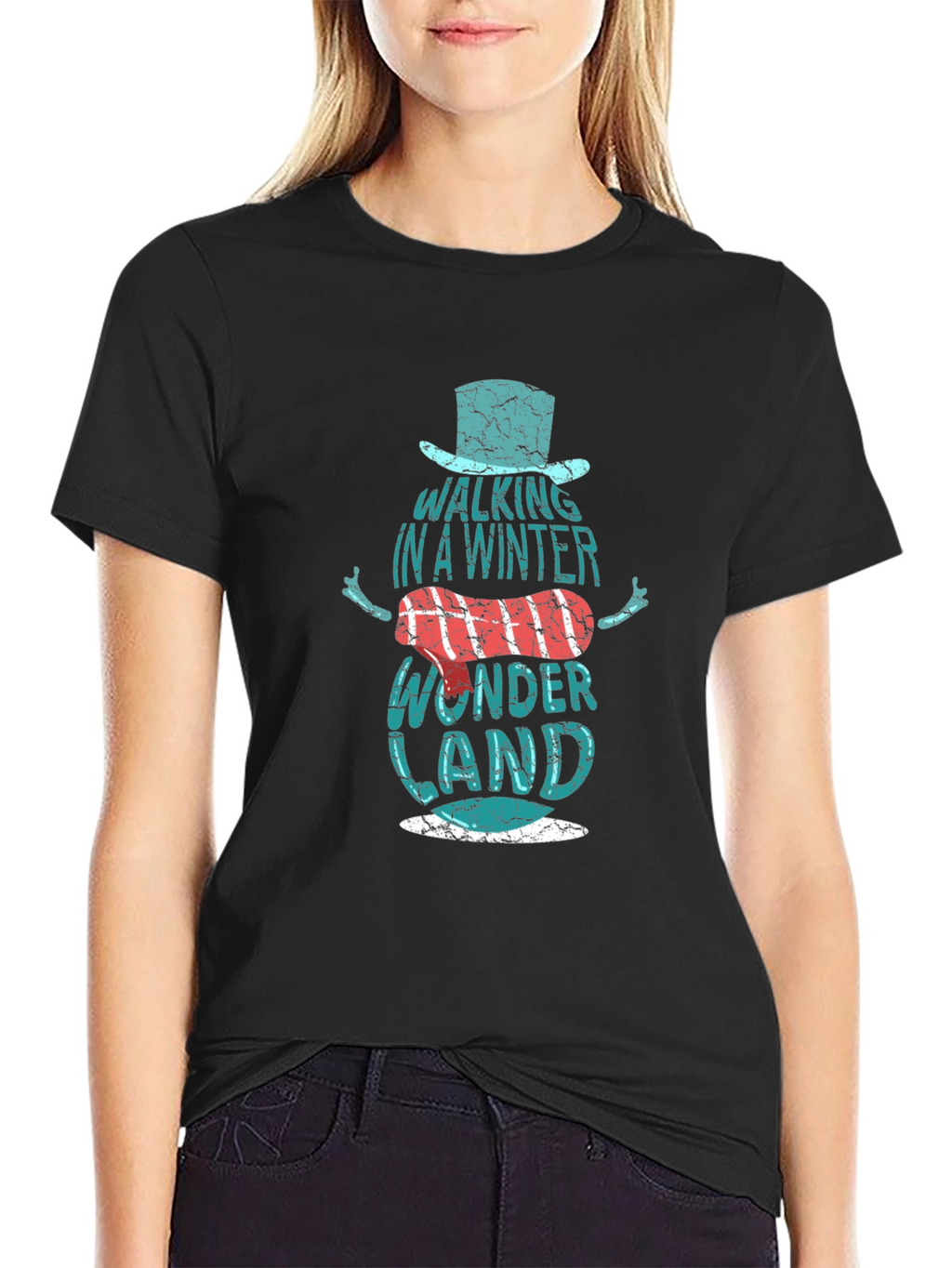 Winter Wonderland Snowman Graphic T-Shirt