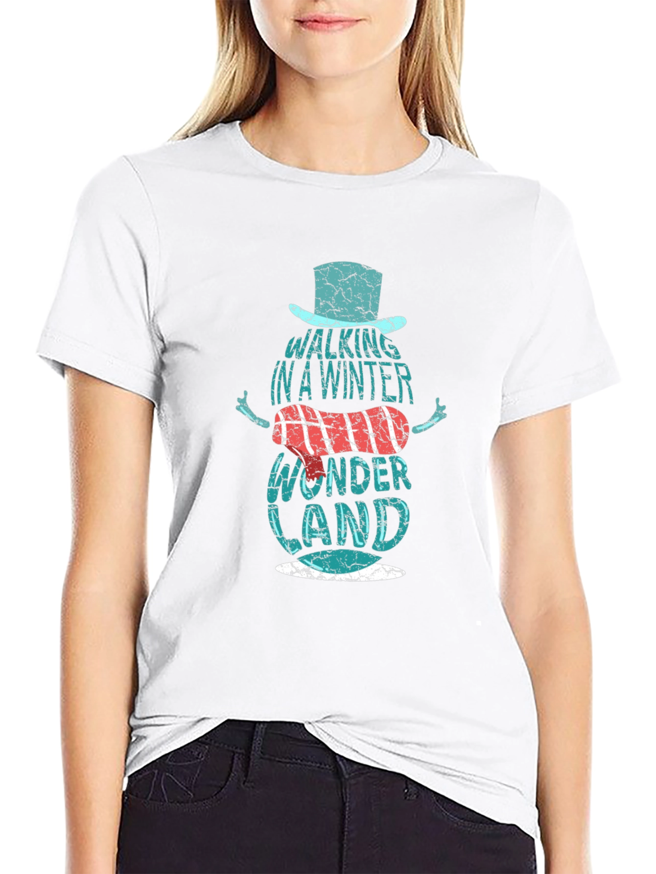 Winter Wonderland Snowman Graphic T-Shirt