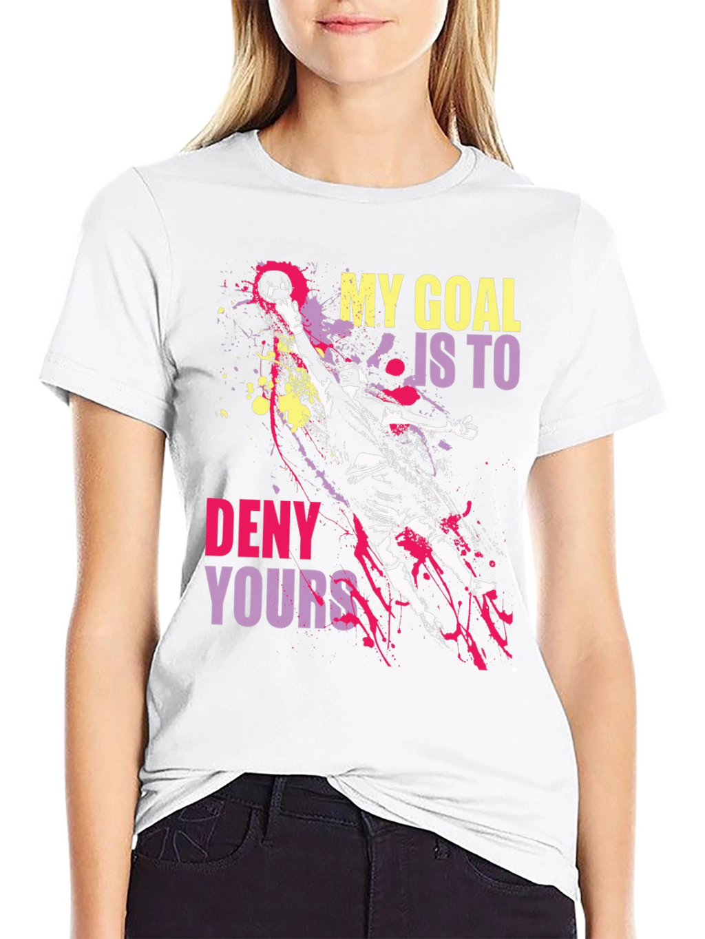 Goalie Graphic Tee: My Goal Is To Deny Yours