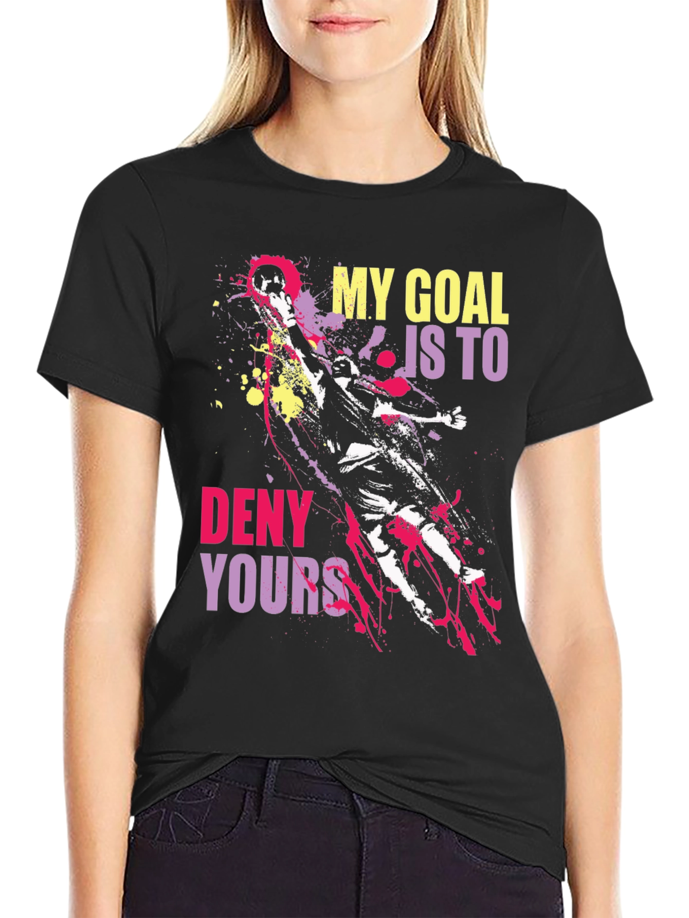 Goalie Graphic Tee: My Goal Is To Deny Yours