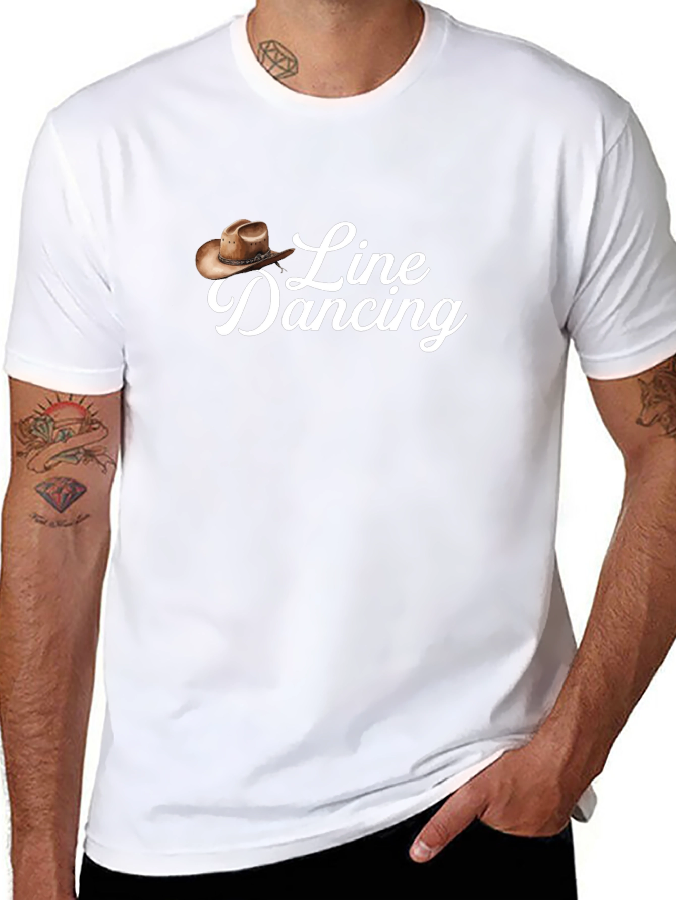 Line Dancing Graphic Tee - Western Style