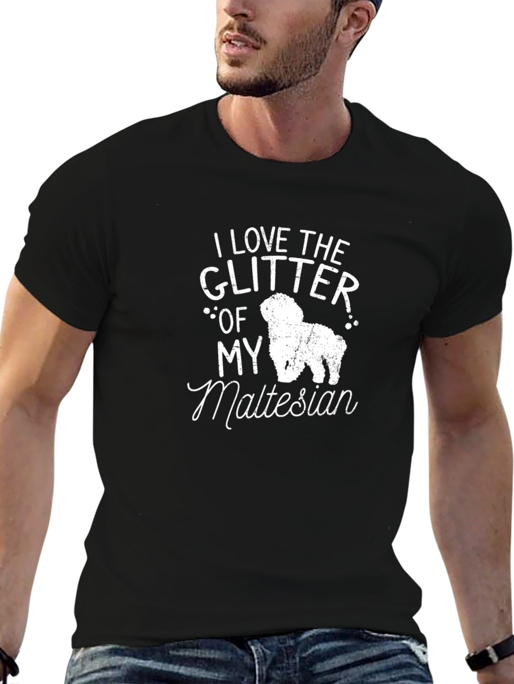 I Love the Glitter of My Maltese Dog T-Shirt