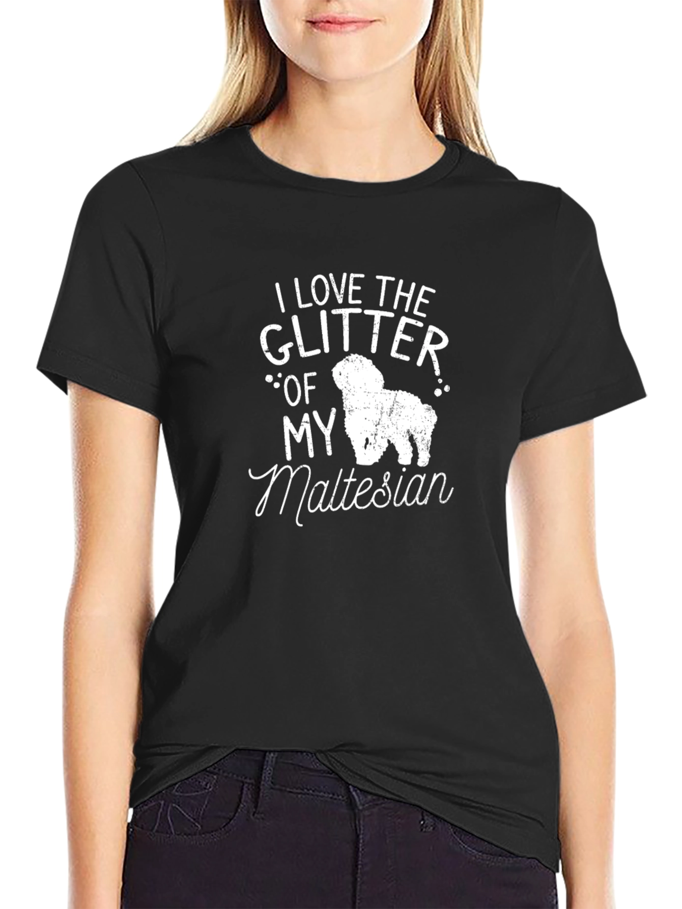 I Love the Glitter of My Maltese Dog T-Shirt