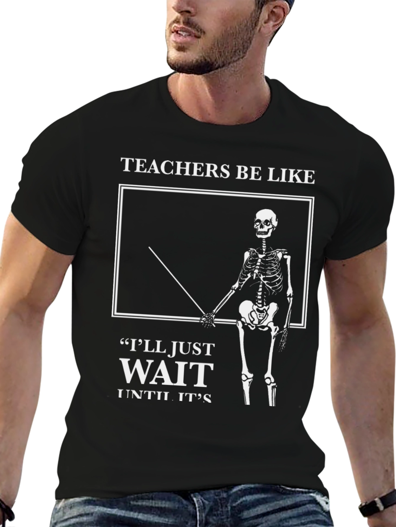 Teachers Be Like Skeleton Graphic T-Shirt