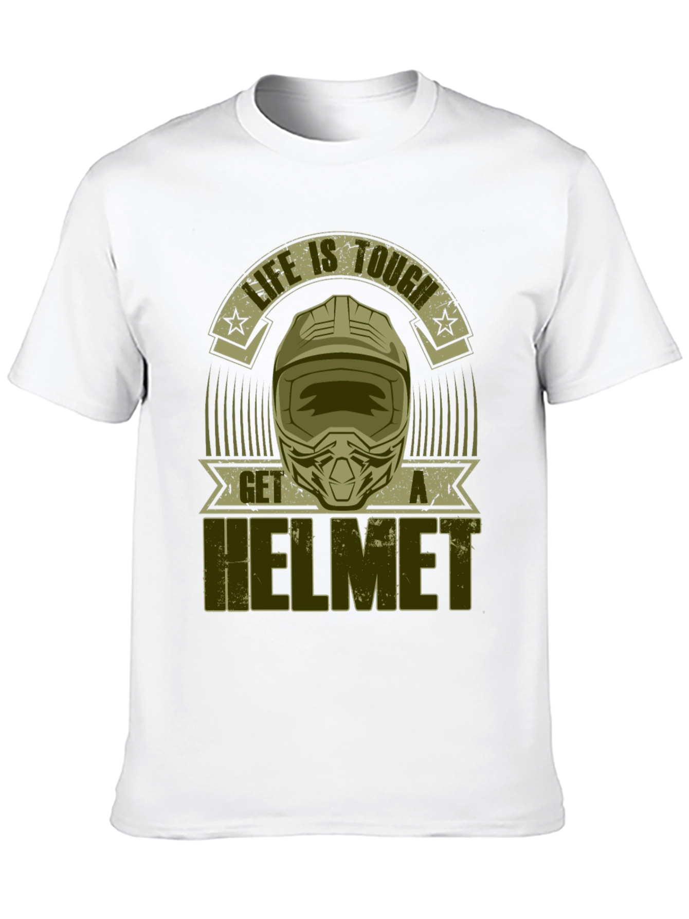 Life is Tough Get a Helmet Graphic Tee