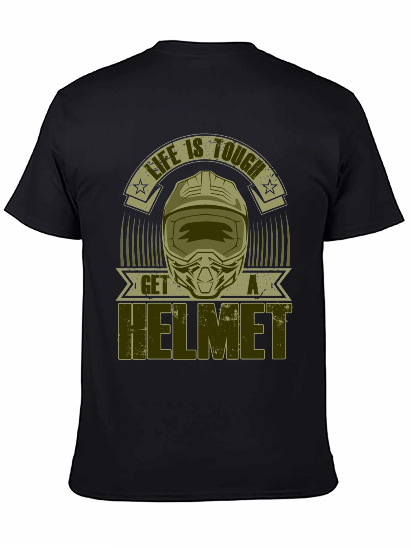 Life is Tough Get a Helmet Graphic Tee