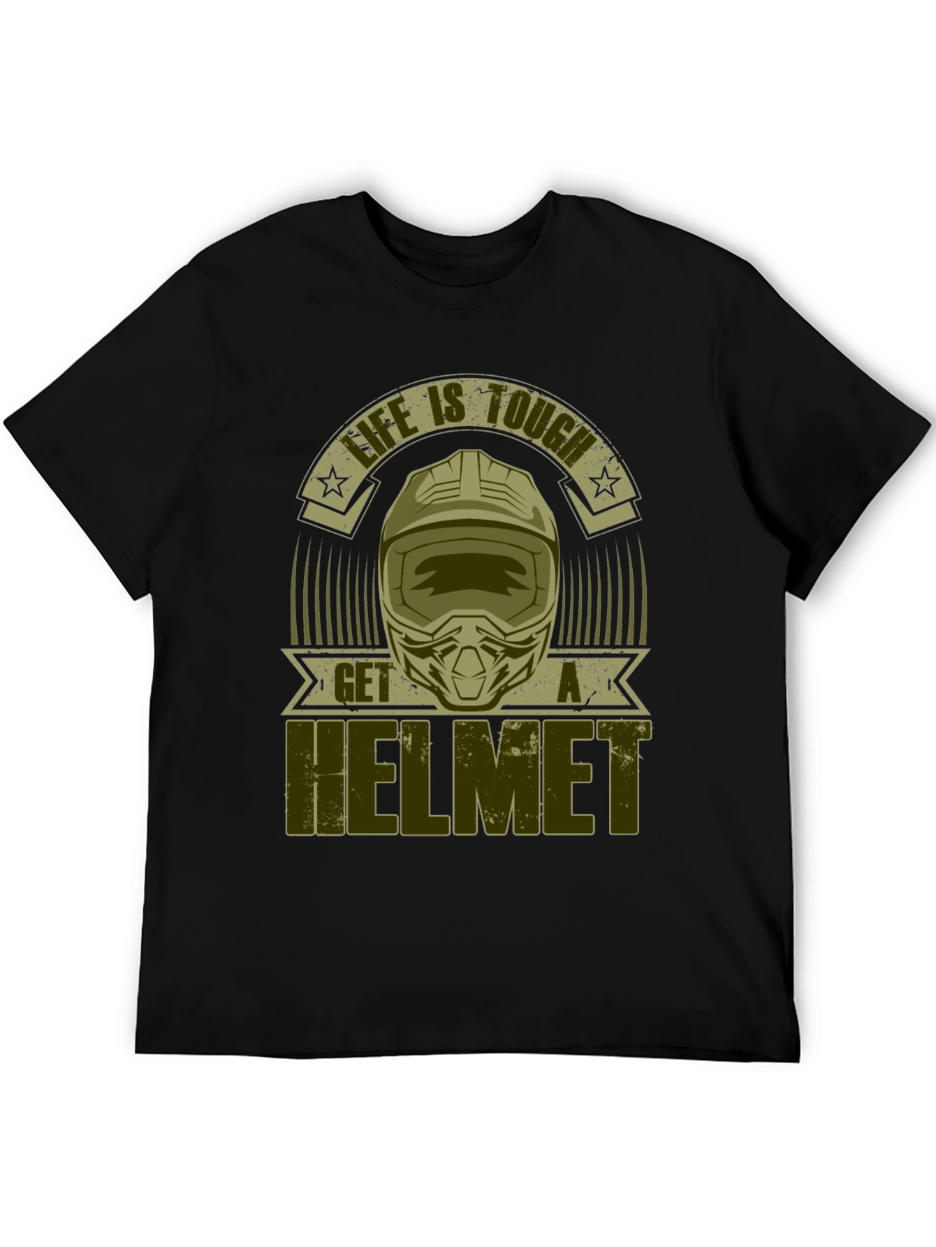 Life is Tough Get a Helmet Graphic Tee