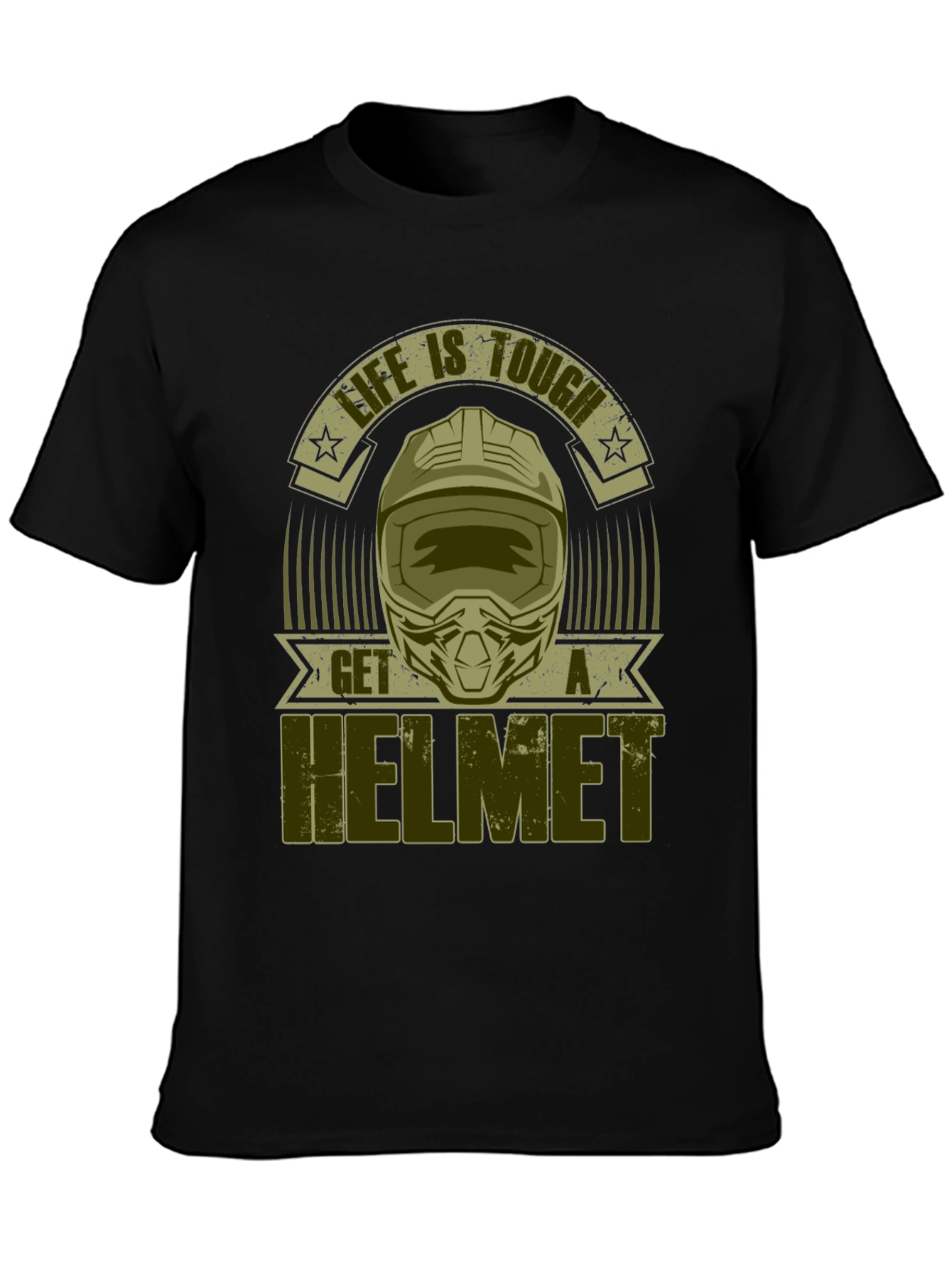 Life is Tough Get a Helmet Graphic Tee