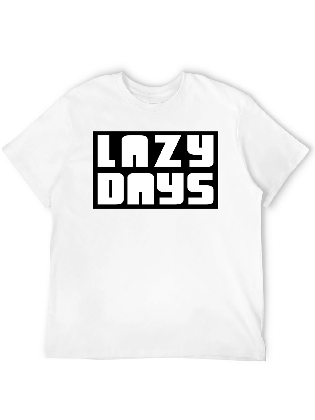 Lazy Days Black Graphic T-Shirt