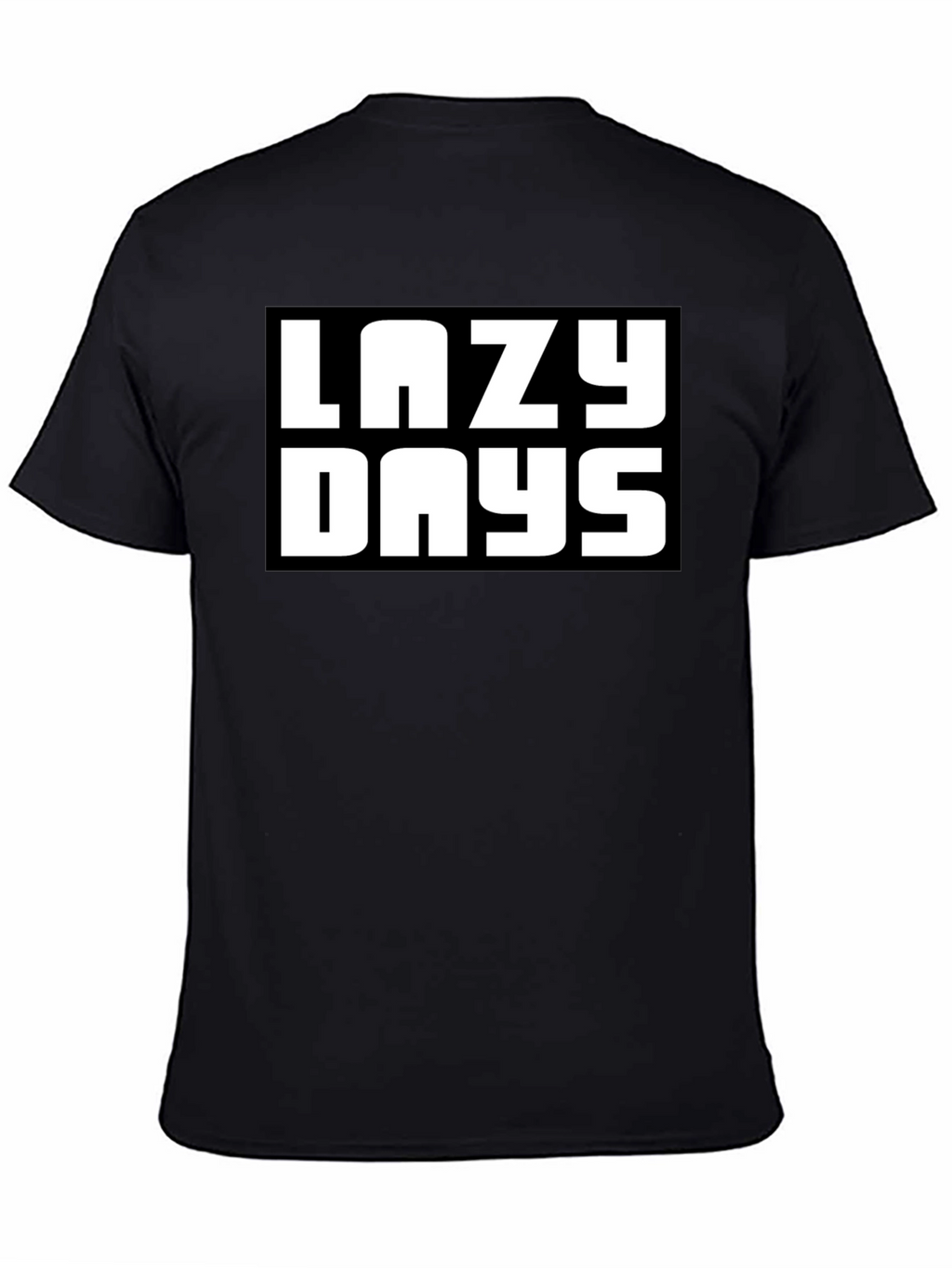 Lazy Days Black Graphic T-Shirt
