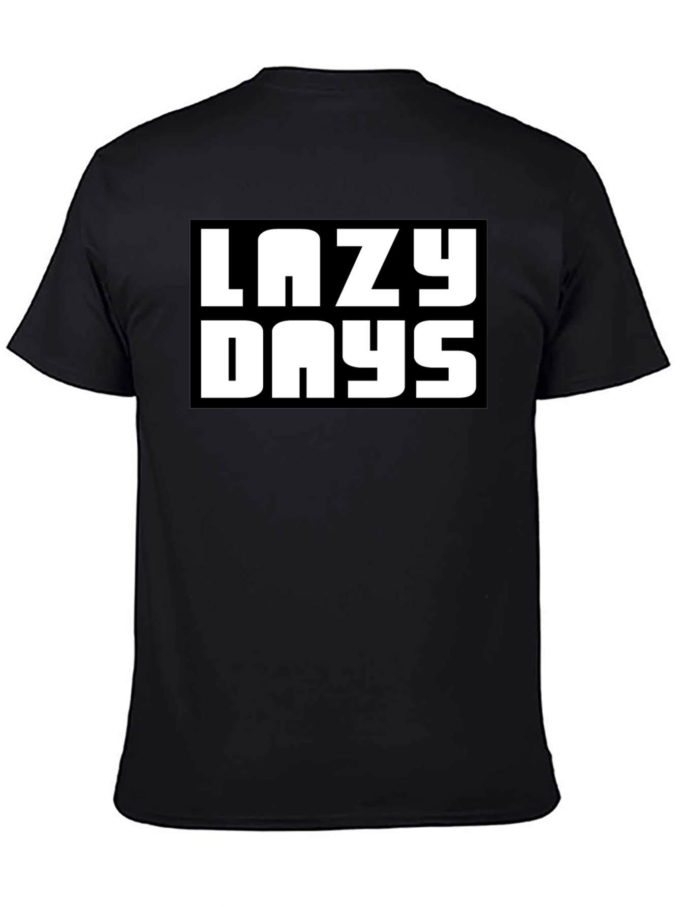 Lazy Days Black Graphic T-Shirt