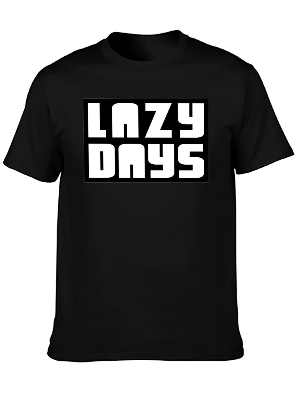 Lazy Days Black Graphic T-Shirt
