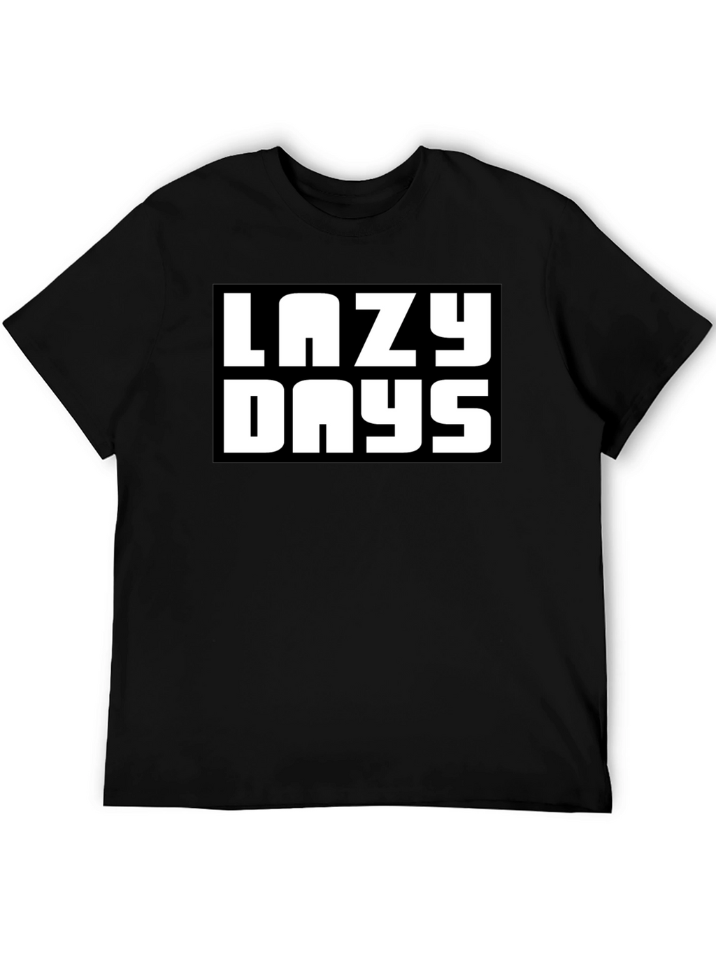 Lazy Days Black Graphic T-Shirt