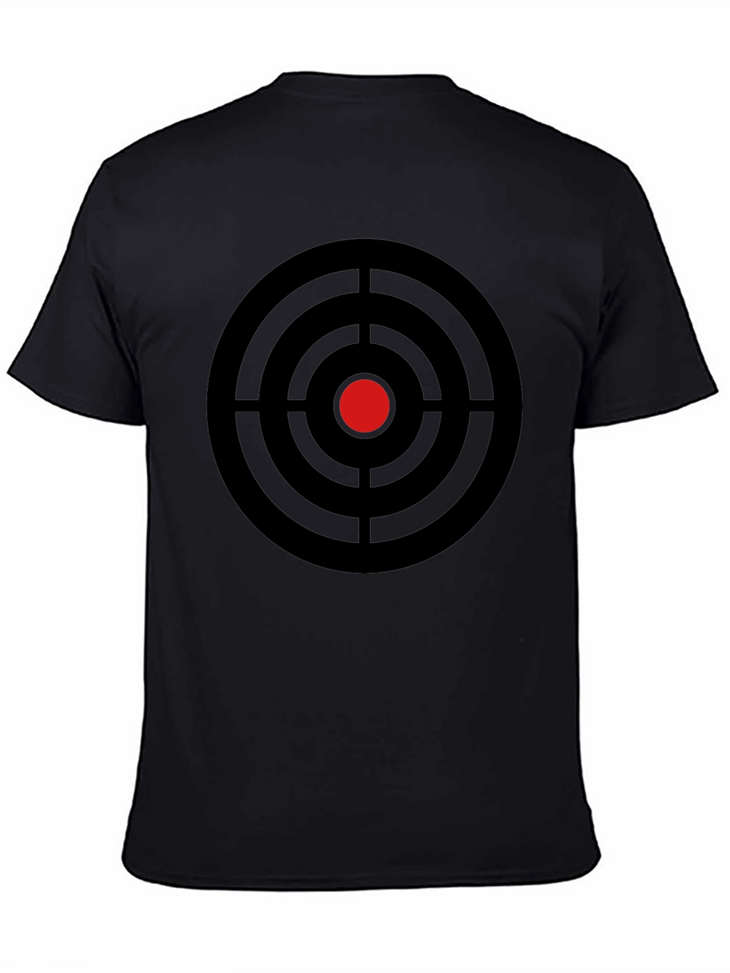Target Graphic Tee - Black Cotton Crew Neck T-Shirt