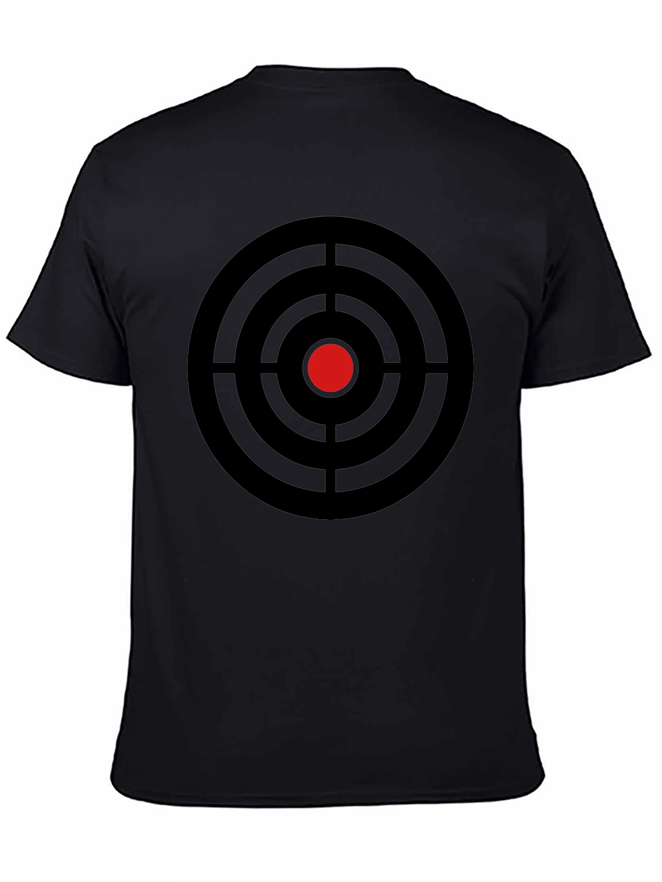 Target Graphic Tee - Black Cotton Crew Neck T-Shirt