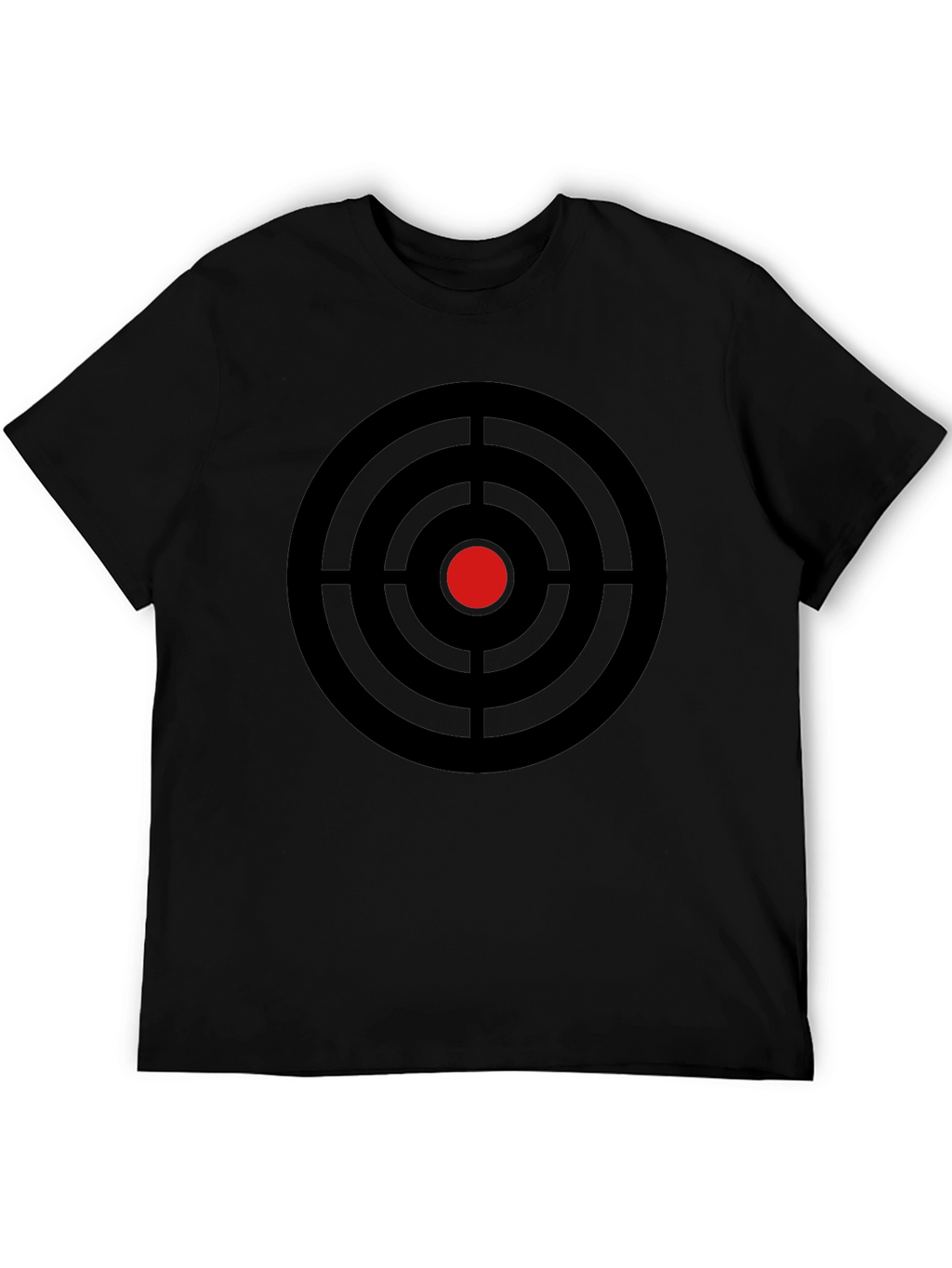 Target Graphic Tee - Black Cotton Crew Neck T-Shirt