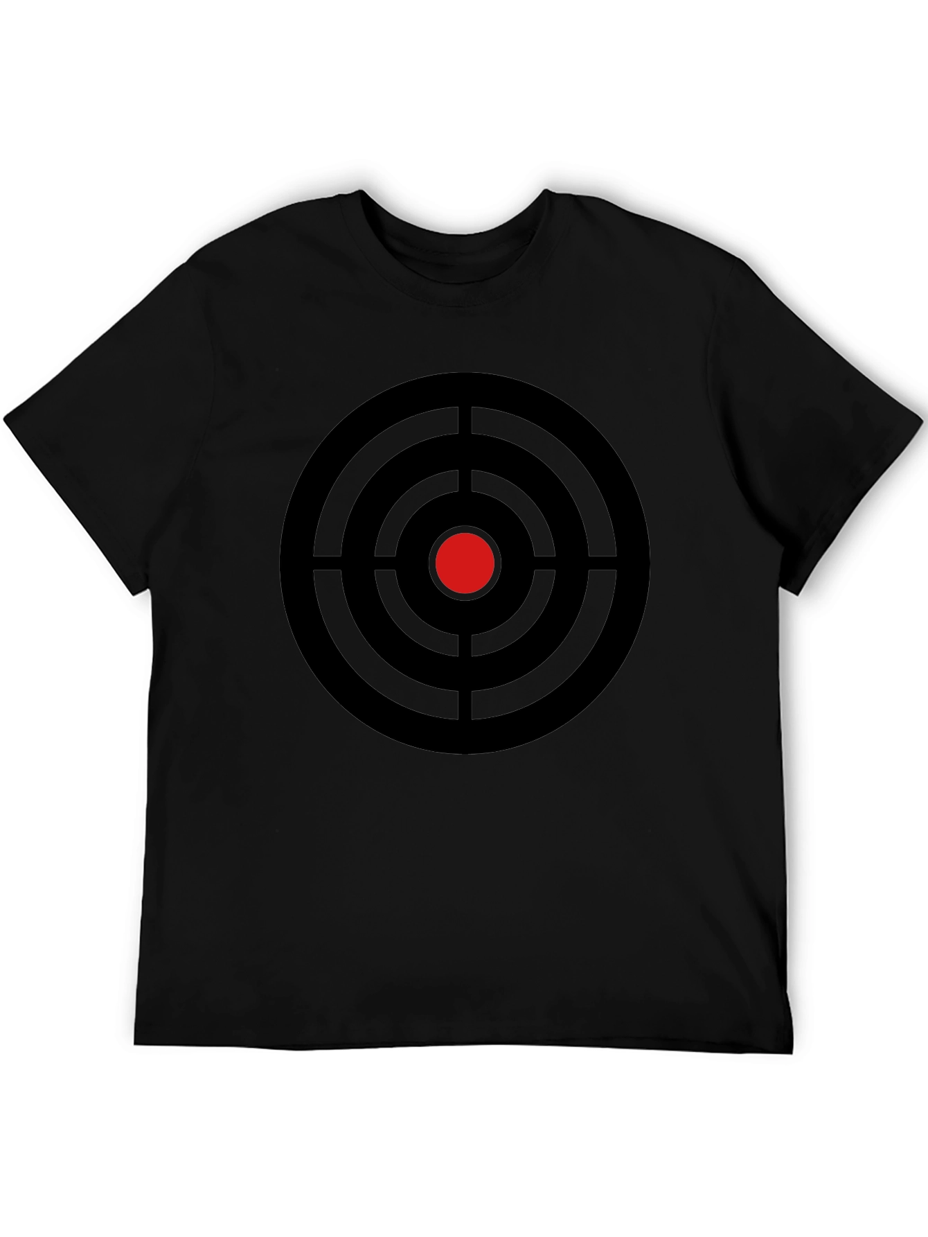 Target Graphic Tee - Black Cotton Crew Neck T-Shirt