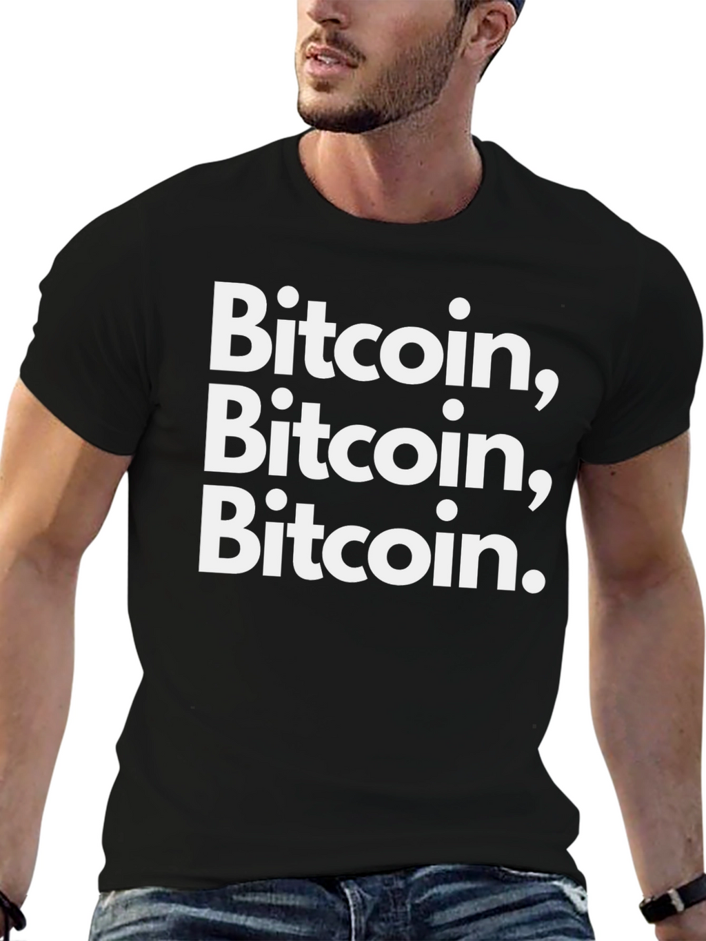 Bitcoin T-Shirt Crypto Tee Black Cotton