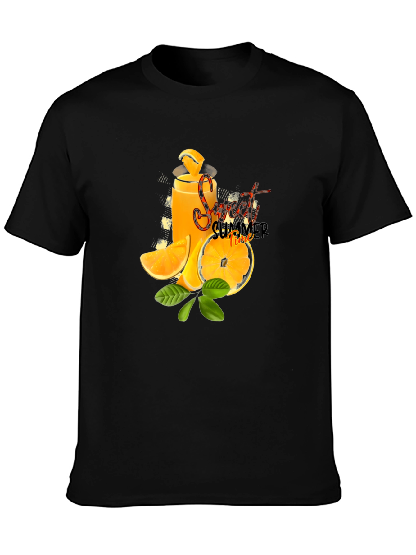 Sweet Summer Time Graphic Black T-Shirt