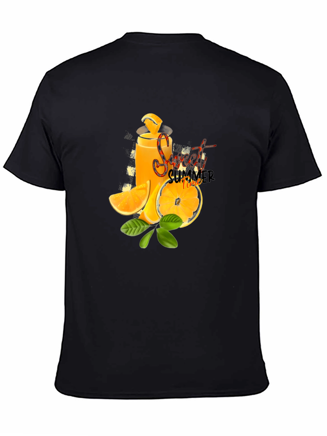 Sweet Summer Time Graphic Black T-Shirt