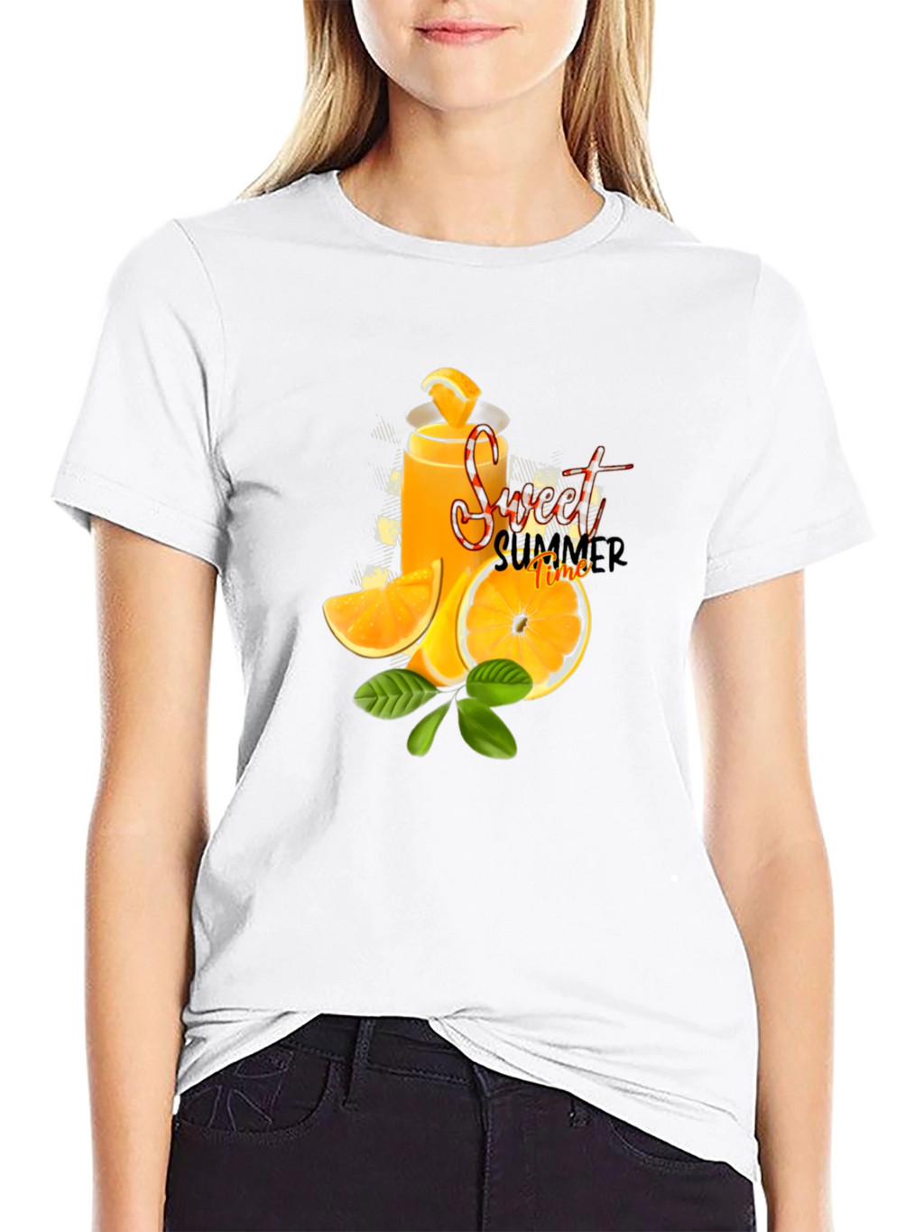 Sweet Summer Time Graphic Black T-Shirt