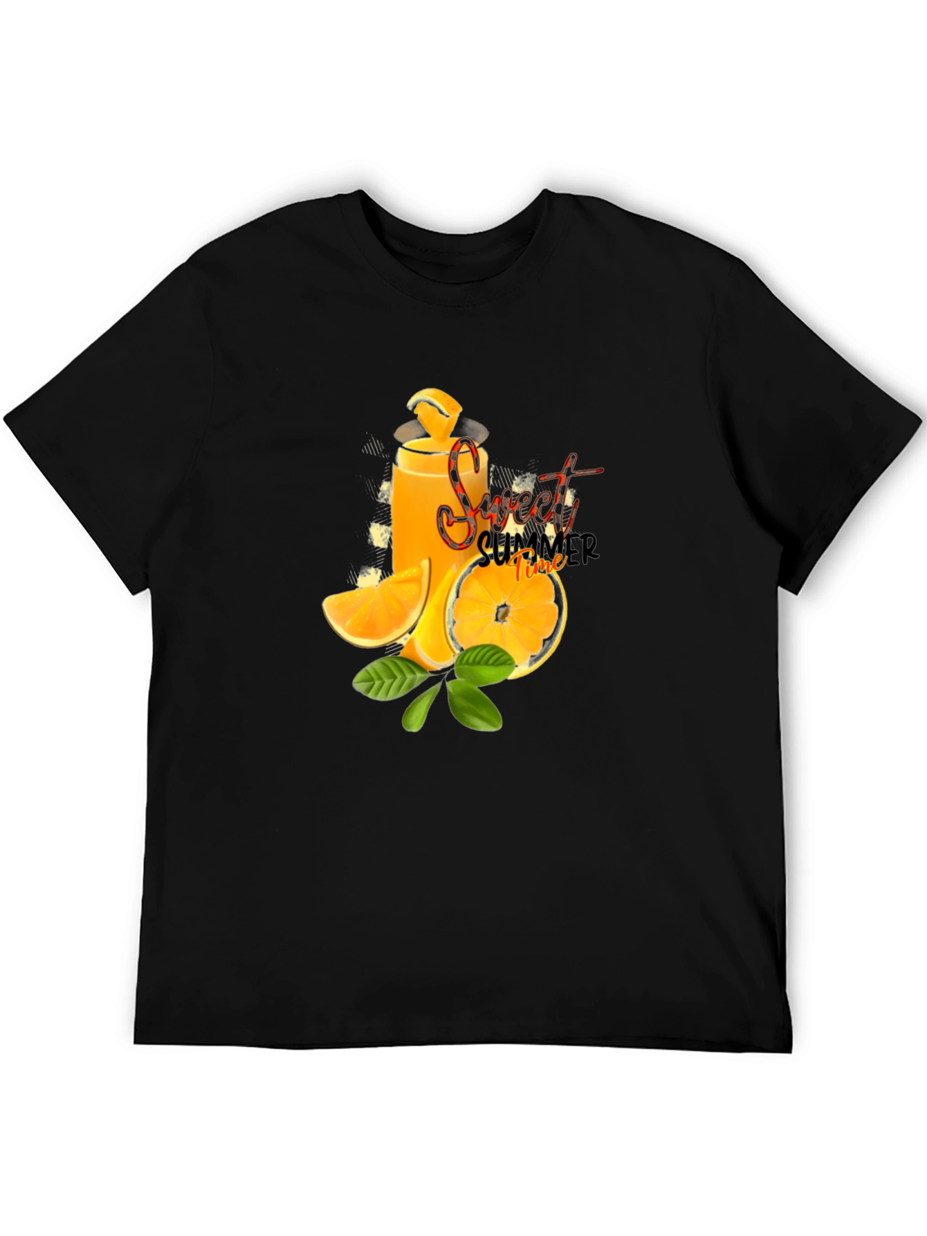 Sweet Summer Time Graphic Black T-Shirt