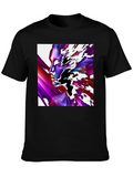 Abstract Face Black T-Shirt - Unique Artistic Design