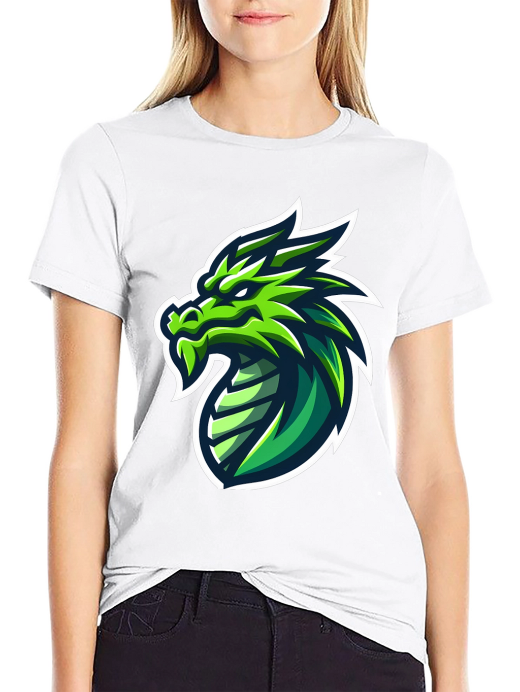 Green Dragon Graphic Tee - Mens Black T-Shirt