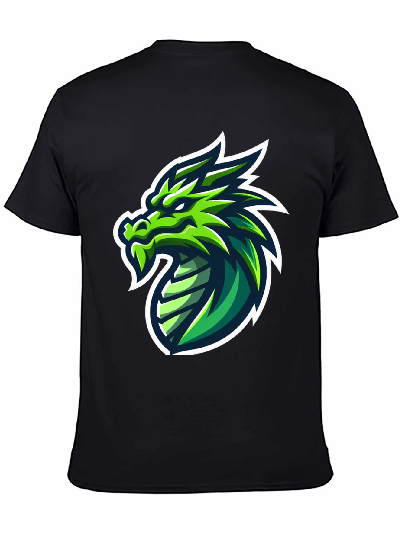 Green Dragon Graphic Tee - Mens Black T-Shirt