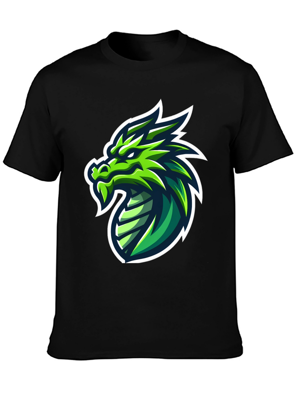 Green Dragon Graphic Tee - Mens Black T-Shirt