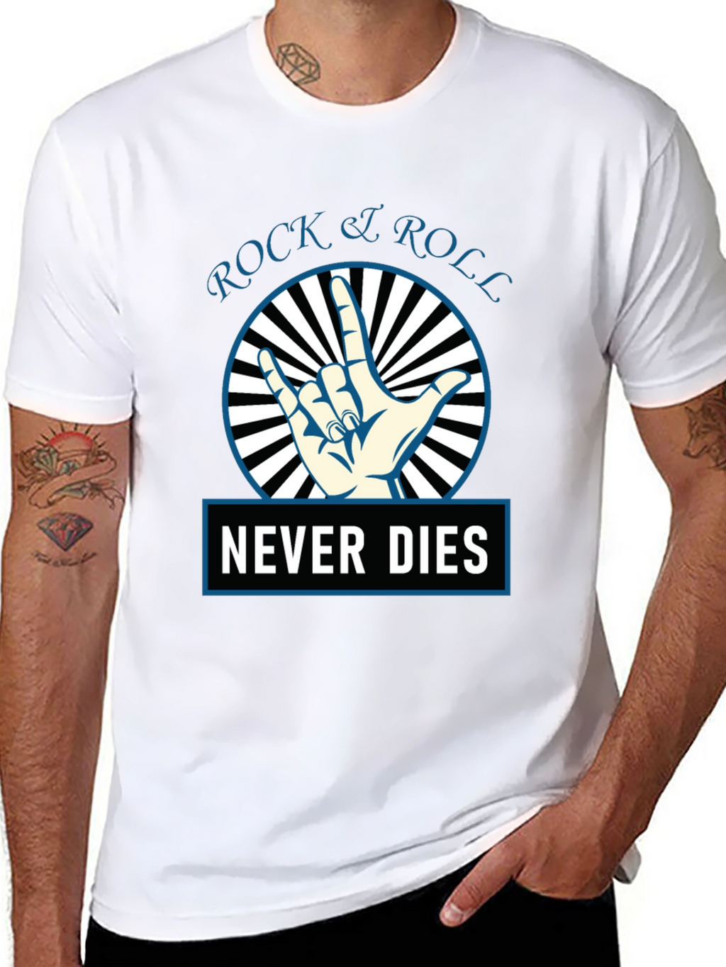 Rock & Roll Never Dies Graphic Tee