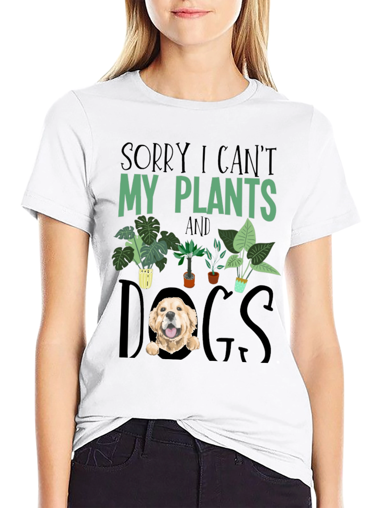 Sorry I Cant Plants and Dogs T-shirt