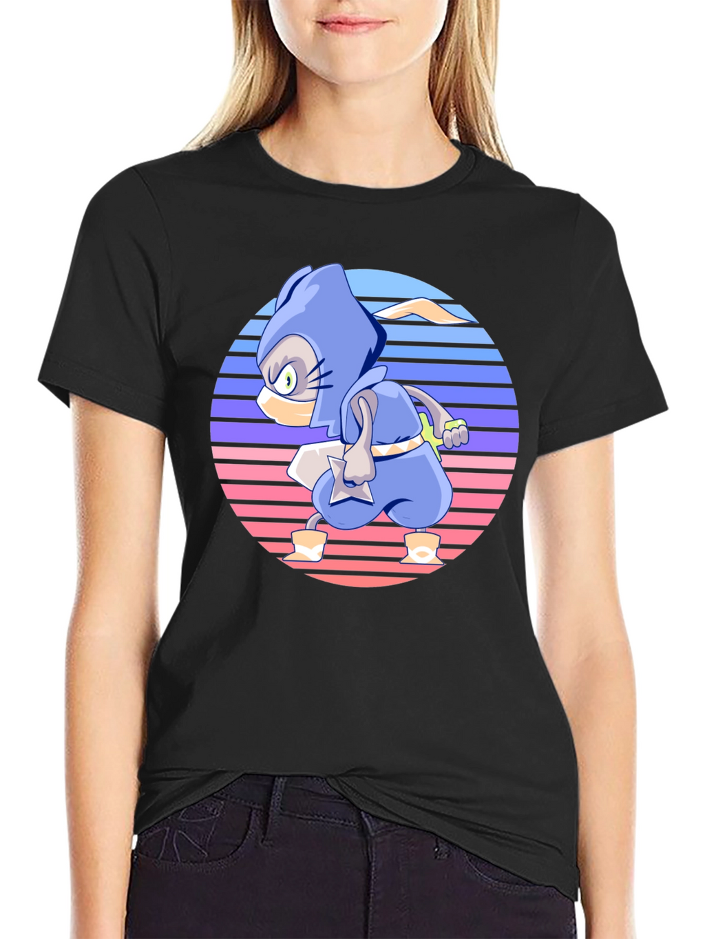 Retro Ninja Cartoon T-Shirt
