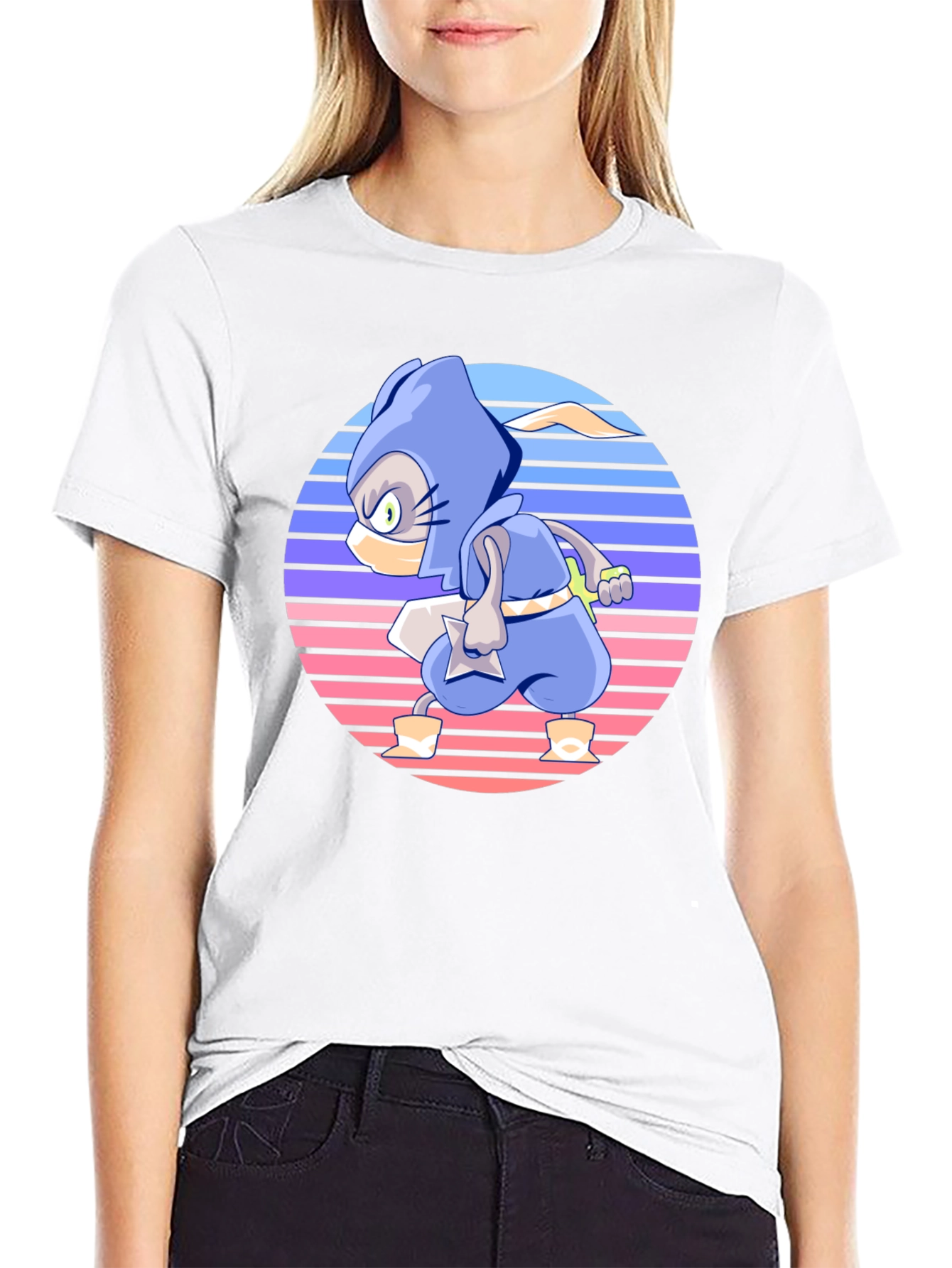Retro Ninja Cartoon T-Shirt