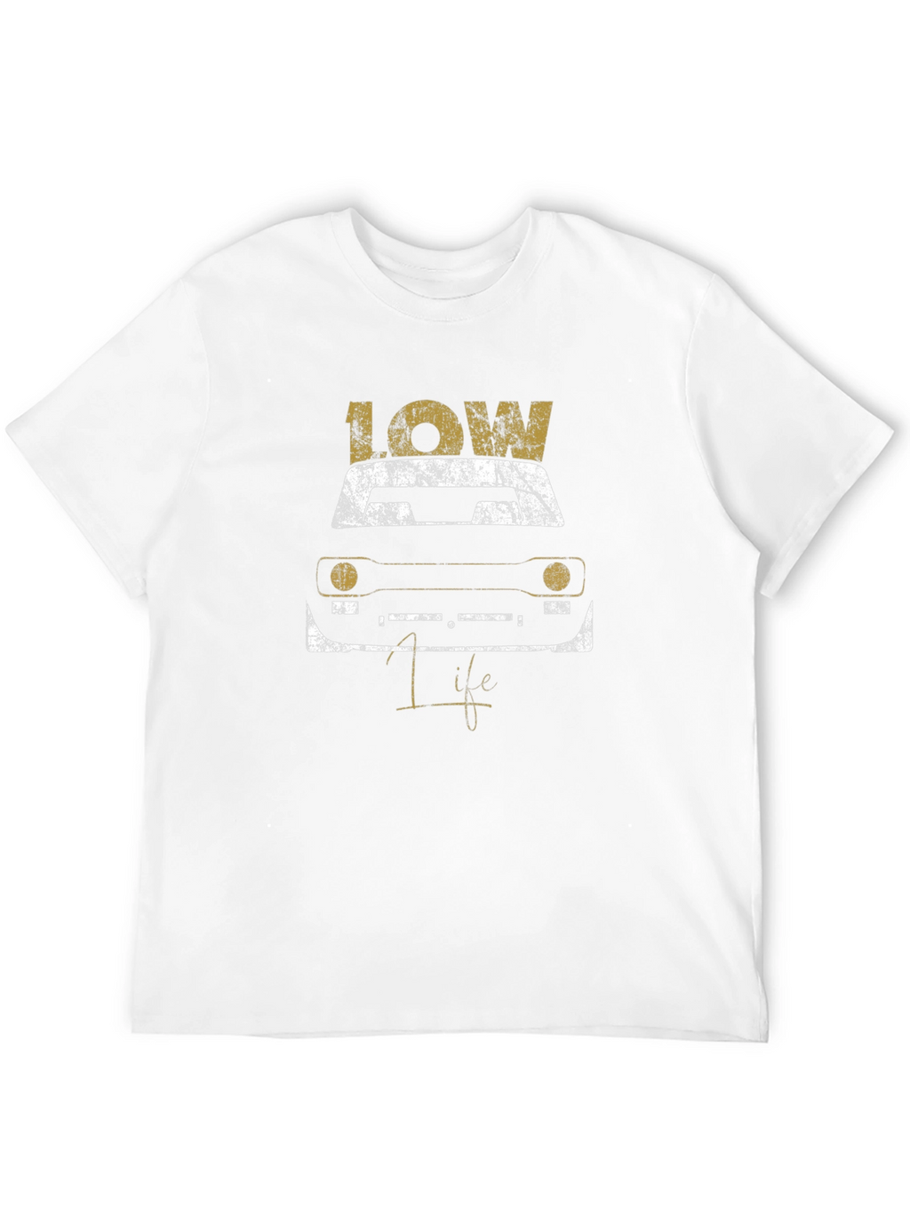Low Life Car Graphic Tee - Black Cotton T-Shirt
