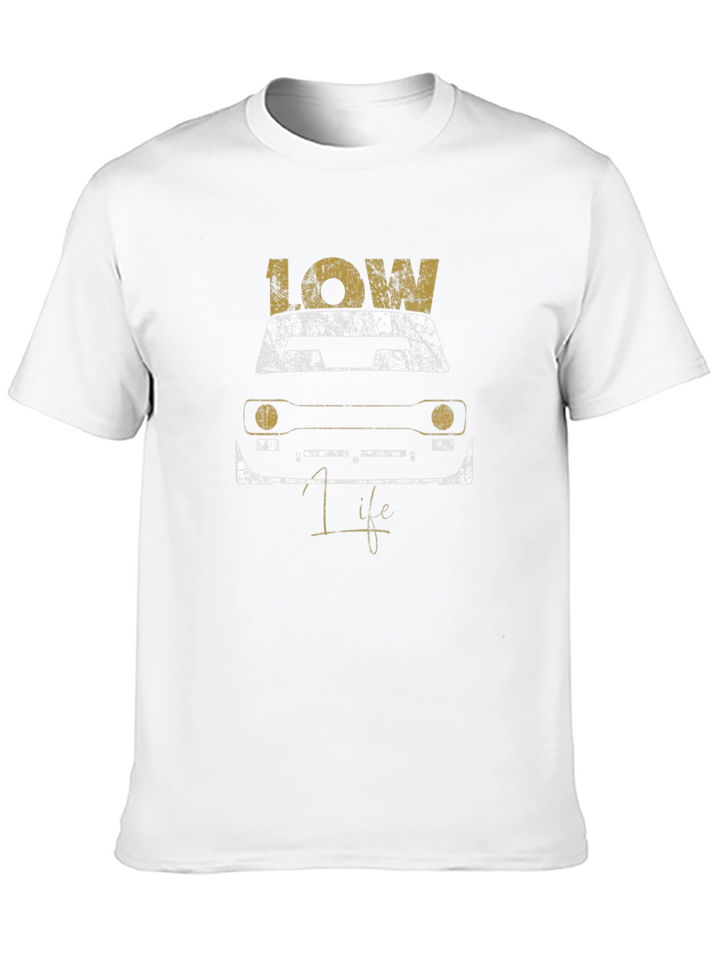 Low Life Car Graphic Tee - Black Cotton T-Shirt