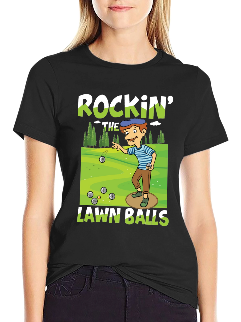 Rockin Lawn Bowls Graphic Tee