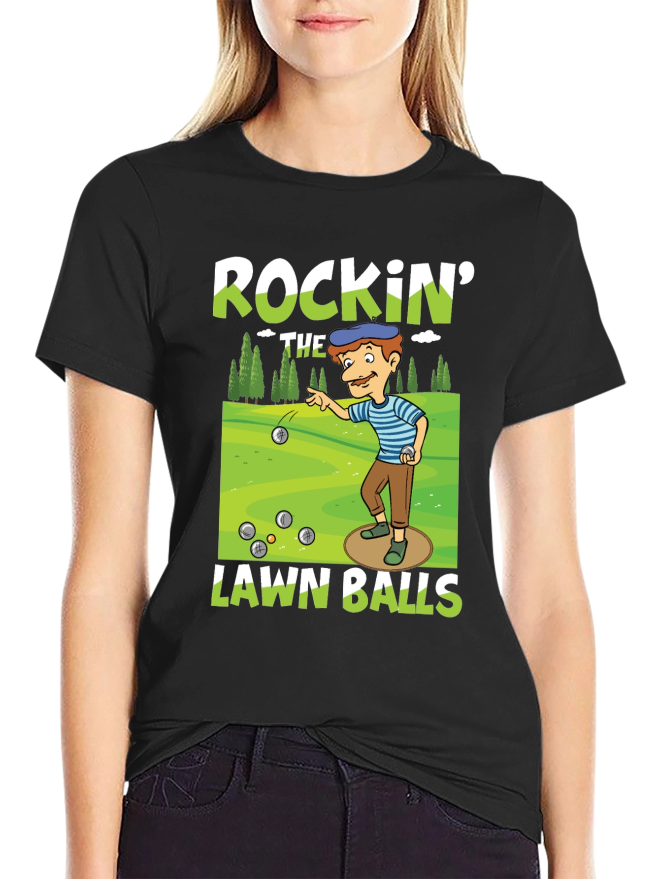 Rockin Lawn Bowls Graphic Tee