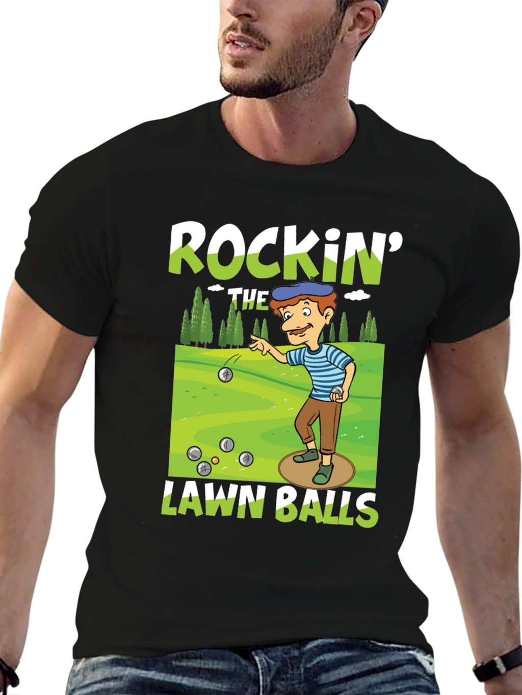 Rockin Lawn Bowls Graphic Tee