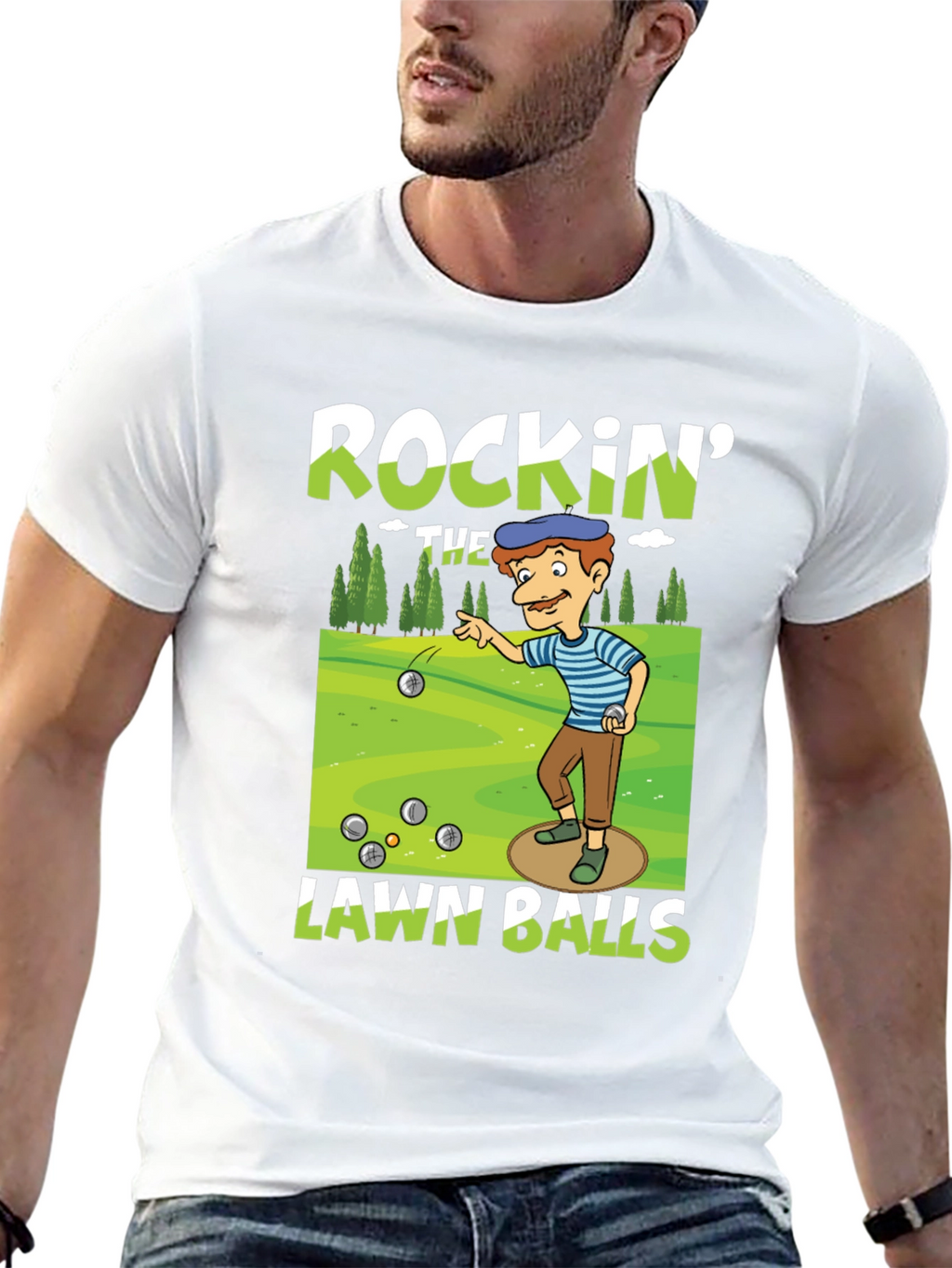 Rockin Lawn Bowls Graphic Tee