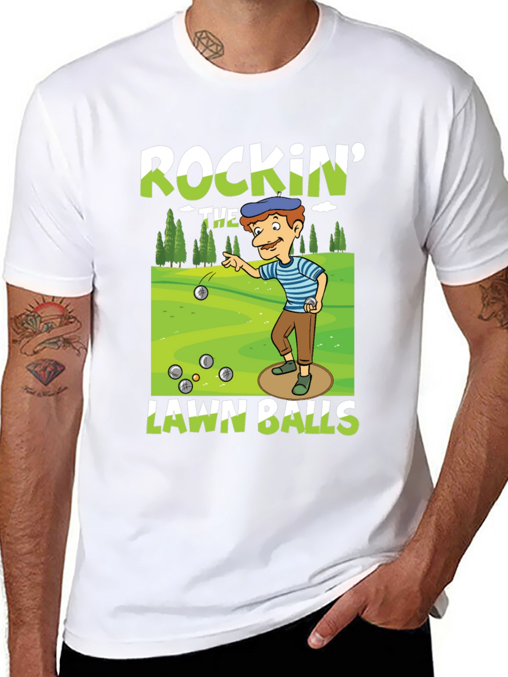 Rockin Lawn Bowls Graphic Tee