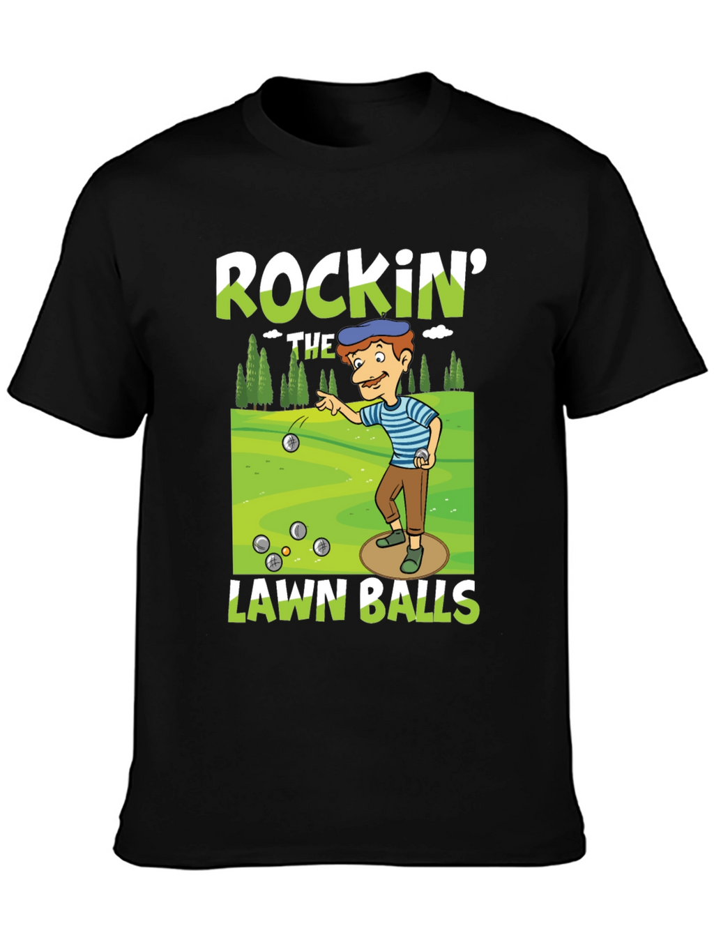 Rockin Lawn Bowls Graphic Tee