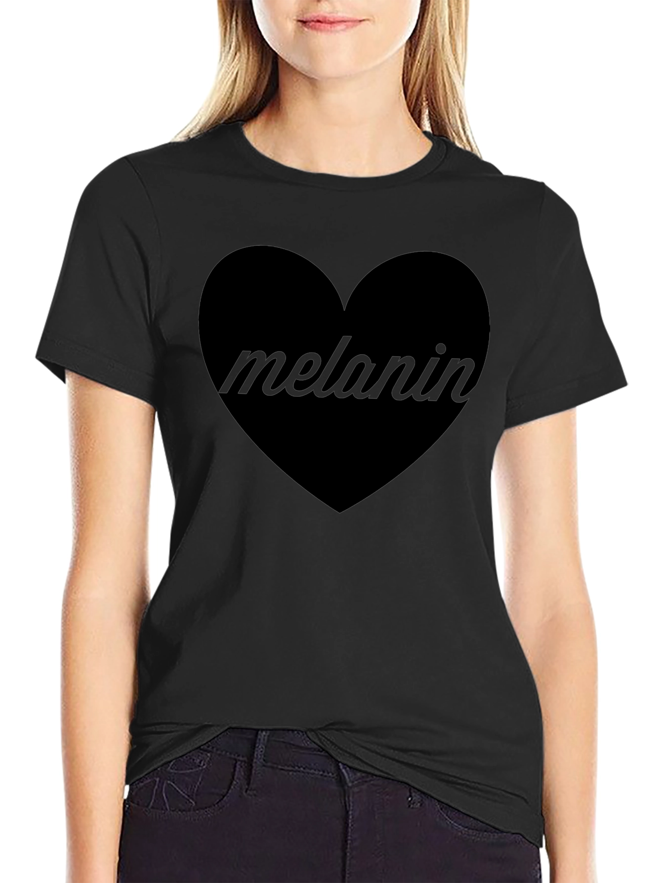 Melanin Heart Graphic T-Shirt - Unisex Cotton Tee