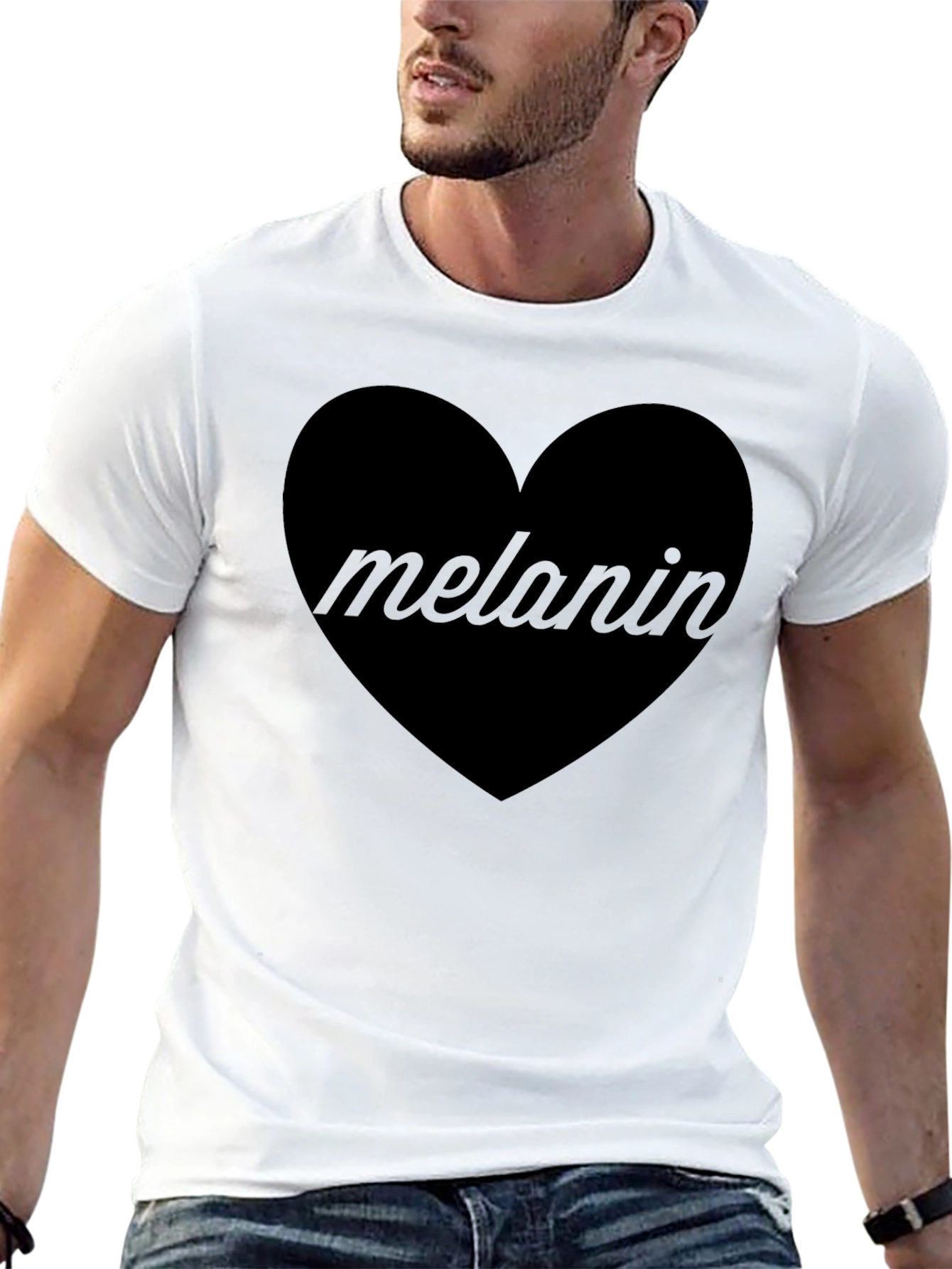 Melanin Heart Graphic T-Shirt - Unisex Cotton Tee