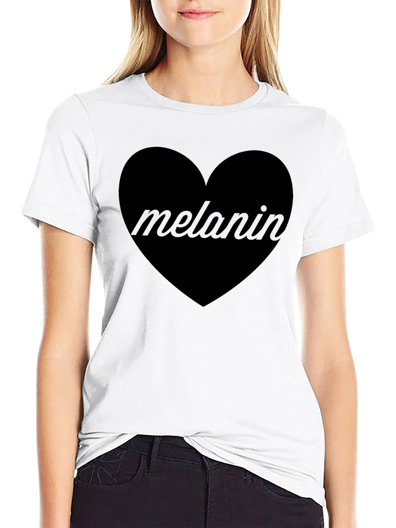 Melanin Heart Graphic T-Shirt - Unisex Cotton Tee