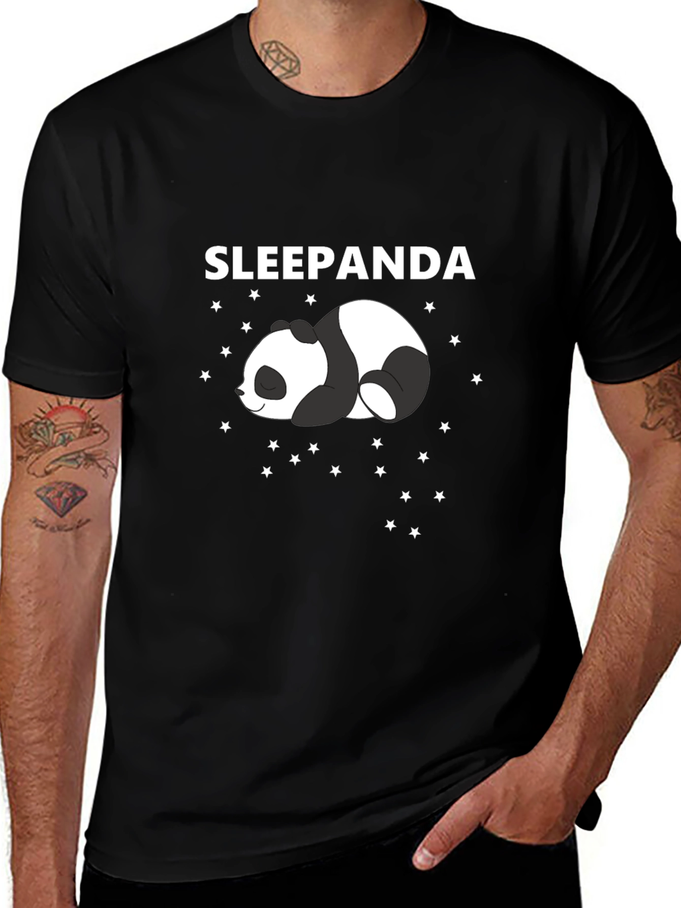 Sleepanda Graphic Tee - Cute Panda Star Design