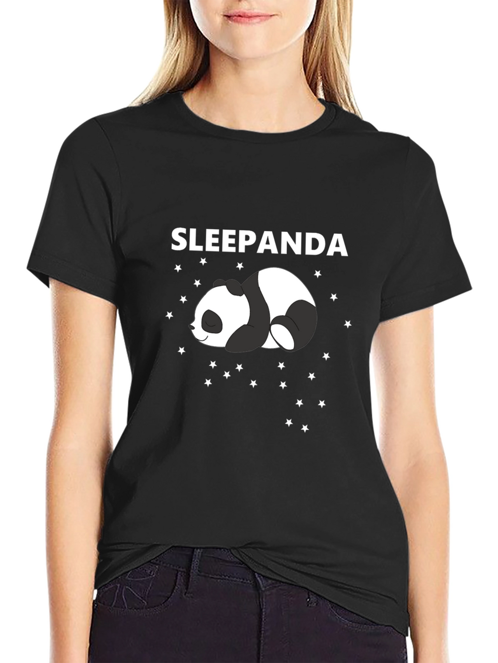 Sleepanda Graphic Tee - Cute Panda Star Design